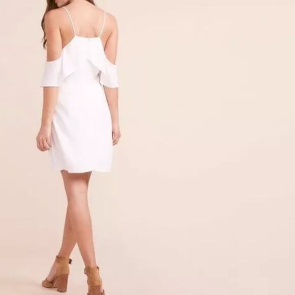 BB Dakota Dress Kaless Cold Shoulder White Sheath - Picture 5 of 9